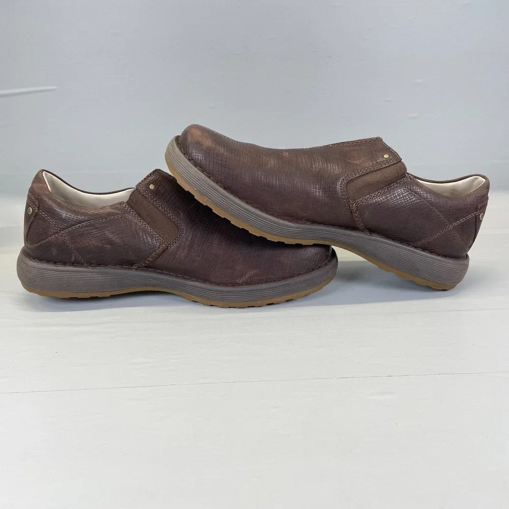 Dr. Martens Shoes Mens Size 12 Brown Leather Slip On Casual Comfort Loafers